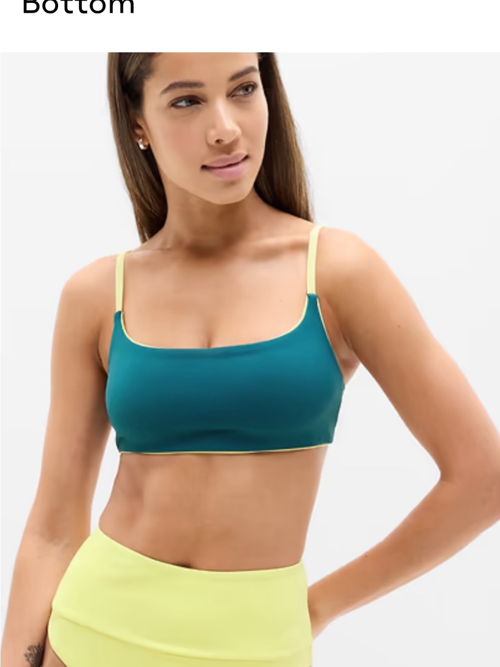 SEARCHING FOR - Athleta Square Neck Bikini Top in Coastal Teal/Spark